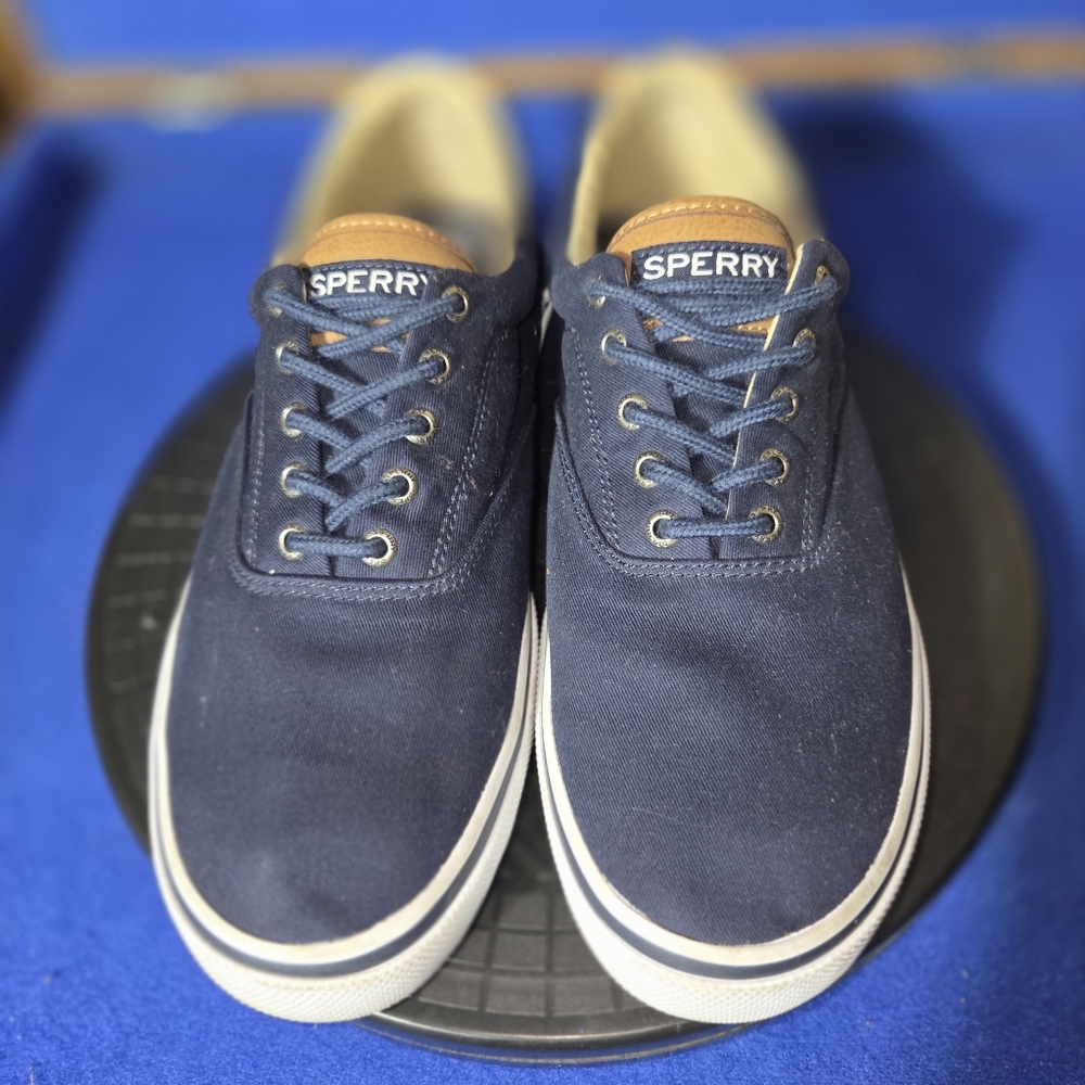 Men's Sperry Top-Siders #STS14134 Navy Blue Boat Sneakers, Sz. 10.5-US, 44-EU